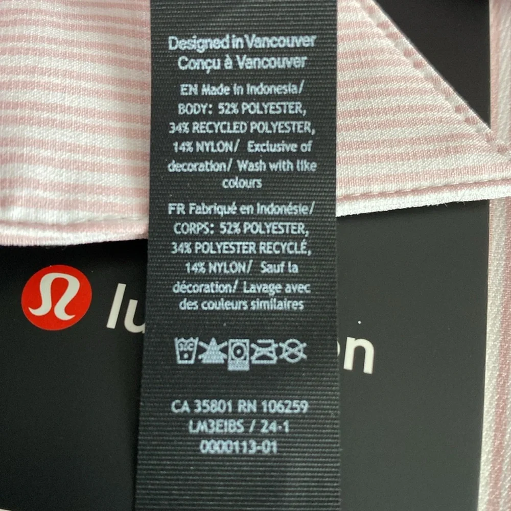 Lululemon Men's New Venture Classic Fit Long‎ Sleeve Shirt NWT Medium